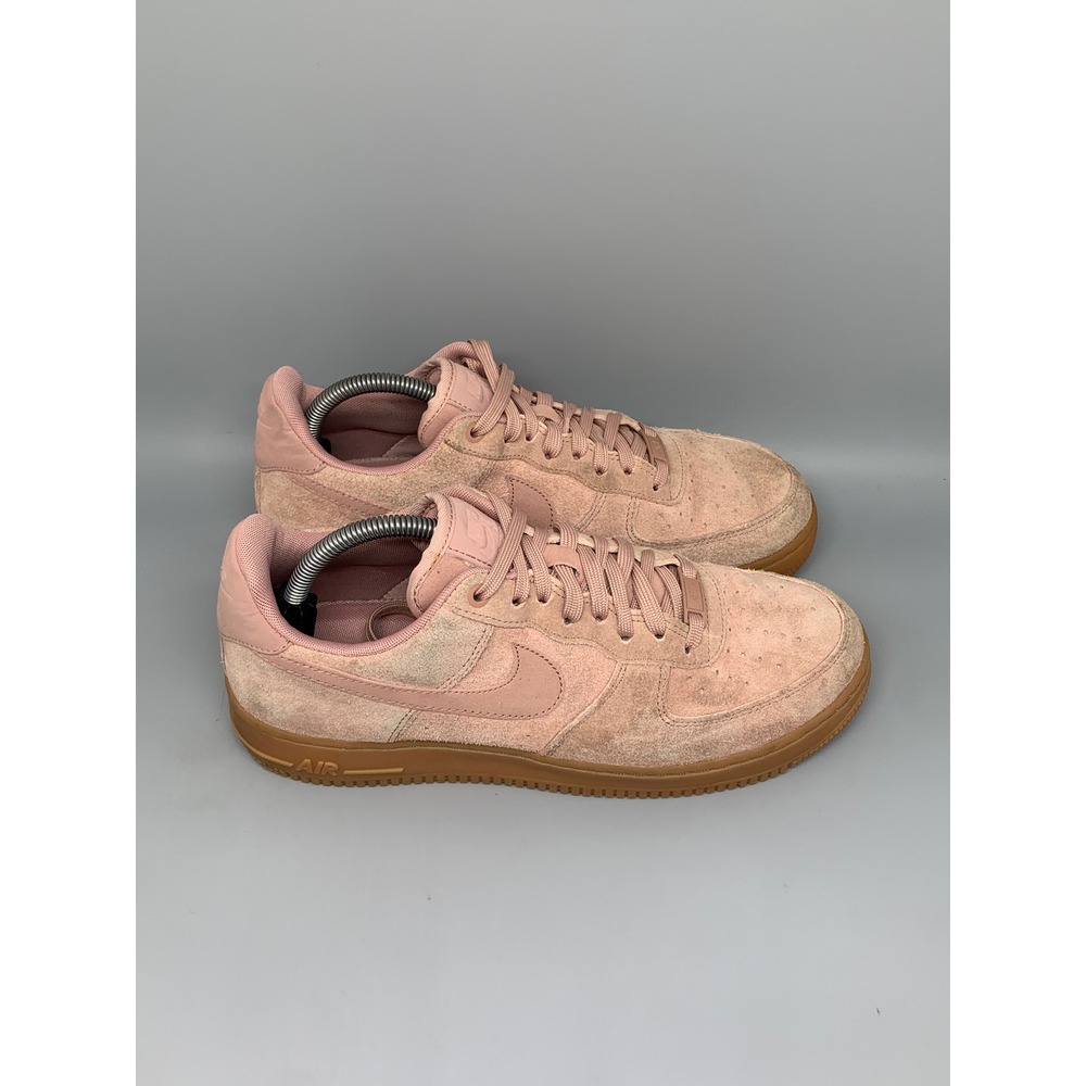 Nike Air Force 1 07 LV8 Particle‎ Pink Suede Gum Shoes AA1117-600 Men's Sz 9